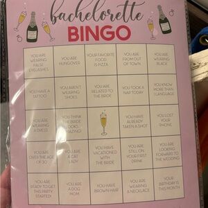 Bachelorette Bingo Party Game - Pink